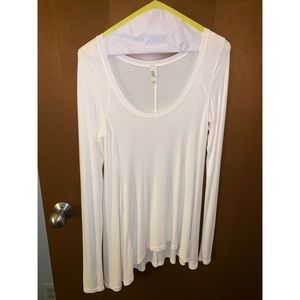 Free people white long sleeve tunic - small
